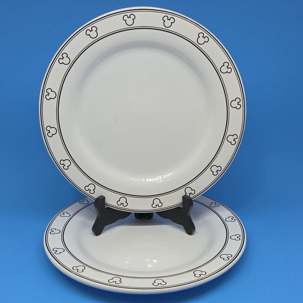 Disney Plates Mouse Ears Dinnerware 10.25" Set of 2